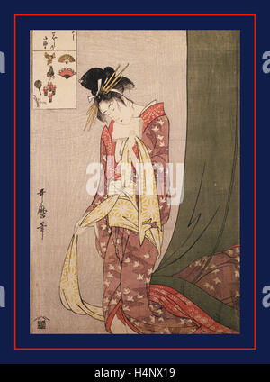 Ôgiya Hanaôgi, Ôgiya Hanaôgi, Bild-Rätsel, Kitagawa, Utamaro (1753?-1806), (Künstler), Datum der Erstellung: 1795. Japanische print Stockfoto