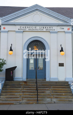 Pittsburgh PA Pennsylvania Carnegie Bibliothek Mount Washington Filiale USA außen Stockfoto