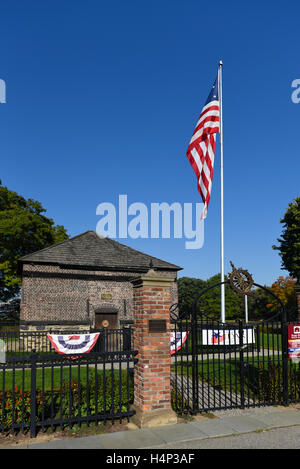 USA-Pittsburgh PA Pennsylvania Fort Pitt Blockhouse im Point State Park entlang der drei Flüsse Heritage Trail am Fort Duquesne Stockfoto