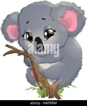 ziemlich lustig koala Stock Vektor