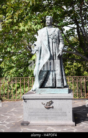 Statue von Beato Carlos de Habsburg, der letzte Habsburger Kaiser Stockfoto