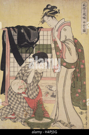 Chûbon nicht Zu, Bild der Mittelschicht, Kitagawa, Utamaro (1753?-1806), Künstler, Erstellungsdatum: ca. 1793, ca.1804. Stockfoto