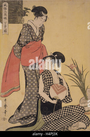 Gebon keine Zu = [Bild der Unterschicht], Kitagawa Utamaro (1753?-1806), Künstler, Erstellungsdatum: ca. 1793, ca.1804. Stockfoto