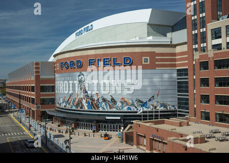 FORD FIELD STADION (© KAPLAN MCLAUGHLIN DIAZ ARCHITEKTEN 2002) DOWNTOWN DETROIT MICHIGAN/USA Stockfoto