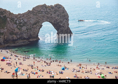 Durdle Door-Strand in der Nähe von Lulworth in Dorset England Vereinigtes Königreich UK Stockfoto