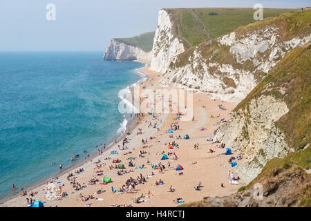 Durdle Door-Strand in der Nähe von Lulworth in Dorset England Vereinigtes Königreich UK Stockfoto