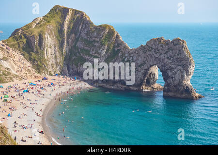 Durdle Door-Strand in der Nähe von Lulworth in Dorset England Vereinigtes Königreich UK Stockfoto