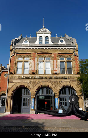 Centre d'Histoire de Montreal oder Montreal History Center auf dem Place d'Youville in Old Montreal, Quebec, Kanada Stockfoto