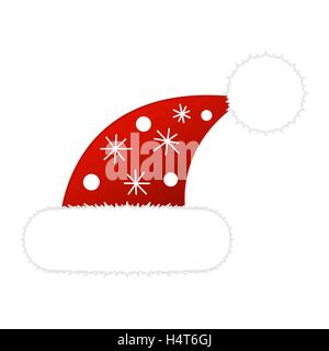 Vektor der roten Weihnachtsmann-Mütze. Stock Vektor
