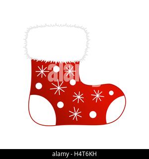 Weihnachtssocken Symbol Stock Vektor
