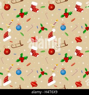 Nahtlose Hintergrundmuster. Frohe Weihnachten Stock Vektor