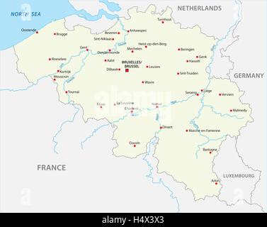 Belgien-Karte Stock Vektor