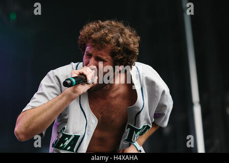 Lil Dicky führt auf Bumbershoot Festival am 5. September 2015 in Seattle, Washington. Stockfoto