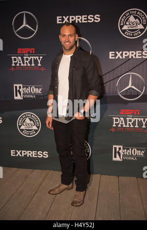 Mark Herzlich kommt bei ESPN The Party in Fort Mason im 5. Februar 2016 in San Francisco, Kalifornien Stockfoto