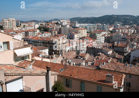 Blick von La Castre auf Cannes, Mont Chevalier, Cannes, Côte d ' Azur, Frankreich, Europa Stockfoto