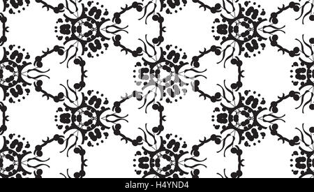 nahtlose Muster. Abstrakte stilvollen Rahmen mit stilisierten Blüten Stockfoto