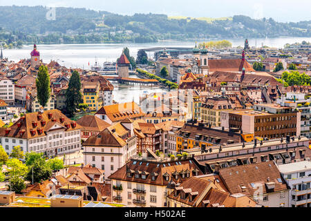 Stadt Luzern in der Schweiz Stockfoto