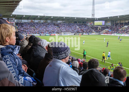 Die Schlepp-Top-Teams in die schwedische Liga Allsvenskan IFK Norrköping und Malmö FF treffen am Östgötaporten in Norrköping Stockfoto