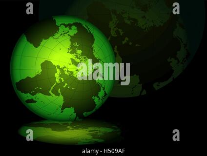 Grüner Blitz Raster Globe Stock Vektor