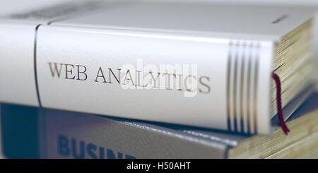 Web-Analytics-Konzept auf Buchtitel. 3D. Stockfoto