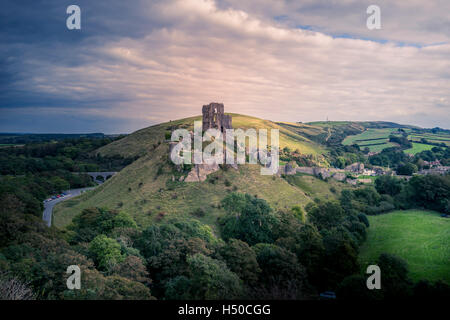 CORFE CASTLE PURBECK DORSET UK Stockfoto