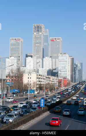 Skyline von Central Business District, CBD, in Zentralchina Beijing Stockfoto