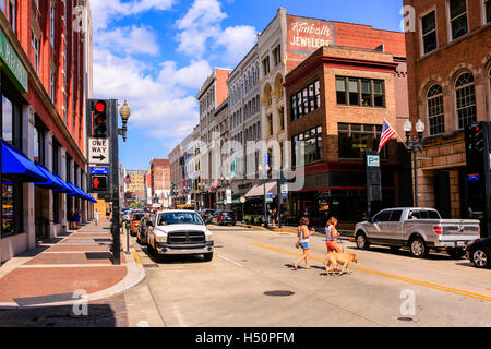 Gay Südstraße, das Theaterviertel von Knoxville, TN Stockfoto