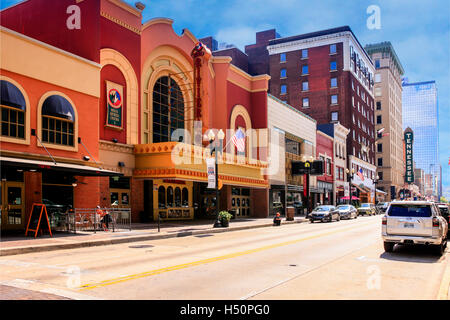 Außerhalb der Reagal Riviera Kino auf Gay Street in Knoxville, TN Stockfoto