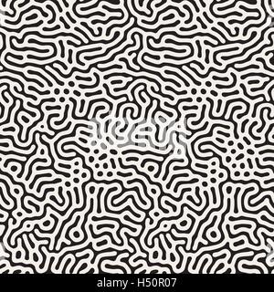 Vektor-nahtlose organische Linien Korallen-Muster Stock Vektor