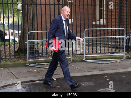 Großbritanniens Arbeit und Renten Sekretär, Damian Green, kommt für eine Sitzung des Kabinetts in 10 Downing Street Stockfoto