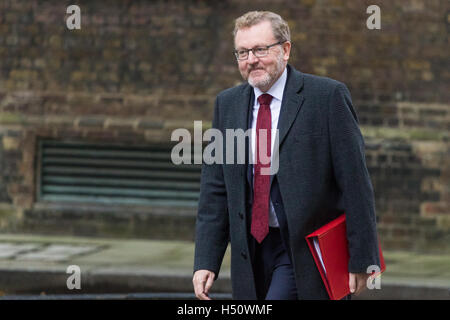 Downing Street, London, 18. Oktober 2016. Schottland Sekretär David Mundell kommt bei der wöchentlichen Kabinettssitzung in 10 Downing Street in London. Bildnachweis: Paul Davey/Alamy Live-Nachrichten Stockfoto