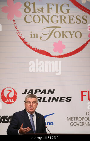 Tokio, Japan. 19. Oktober 2016. IOCThomas Bach Kunstturnen: FIG Präsidentschaftswahlen während FIG Generalversammlung in Tokio, Japan. © Yohei Osada/AFLO SPORT/Alamy Live-Nachrichten Stockfoto