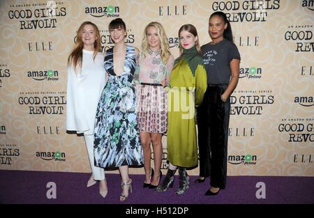 New York, NY, USA. 18. Oktober 2016. Grace Gummer, Erin Darke, Anna Camp, Genevieve Angelson, Joy Bryant im Ankunftsbereich für gute Mädchen Revolte Serie Premiere auf Amazon, die Joseph städtischen Theater im Hearst Tower, New York, NY 18. Oktober 2016. Bildnachweis: Kristin Callahan/Everett Collection/Alamy Live-Nachrichten Stockfoto