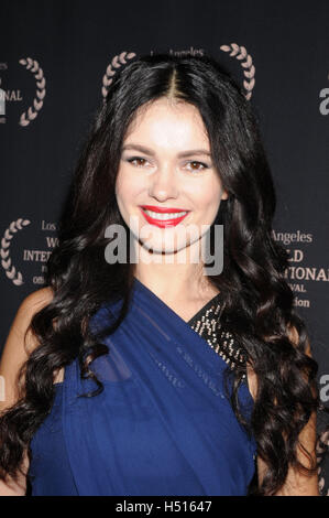 Los Angeles, Kalifornien, USA. 18. Oktober 2016. 18. Oktober 2016 - Los Angeles-Kalifornien-USA - Schauspielerin NATASHA BLASICK bei der '' Hinweis aus der neuen Welt '' Premiere statt an der Crest Theater, Westwood, Los Angeles © Paul Fenton/ZUMA Draht/Alamy Live News Stockfoto