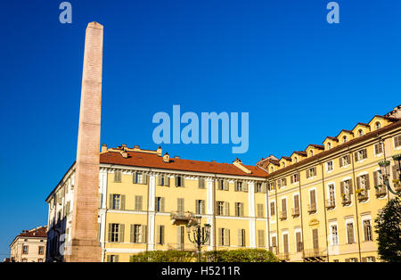 Der Obelisk auf der Piazza Savoia in Turin - Italien Stockfoto