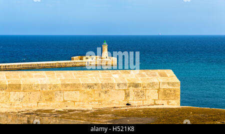 St. Elmo Lighthouse in der Nähe von Valletta - Malta Stockfoto