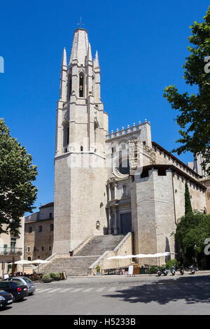 Collegiate Kirche von Sant Feliu (Felix) in Girona, Katalonien, Spanien Stockfoto