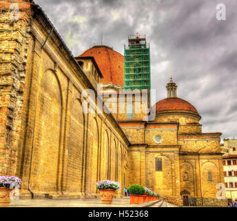 Basilika San Lorenzo in Florenz - Italien Stockfoto