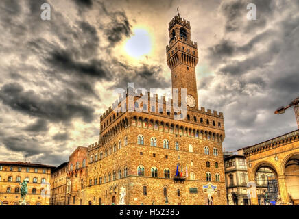 Palazzo Vecchio, das Rathaus von Florenz - Italien Stockfoto