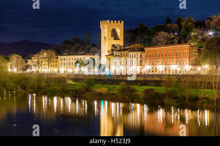 Blick auf die Porta San Niccolò in Florenz - Italien Stockfoto