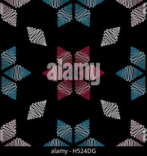 Abstrakte Hand gezeichnete Muster. Winter-Ornament Vektor nahtlose Hintergrund. Stock Vektor