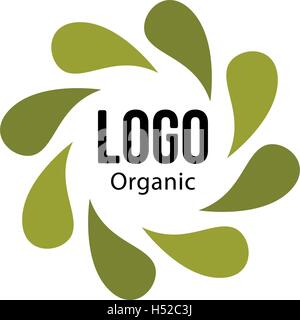 Islated abstrakt grüne Farbe Spining verlässt Kreis-Logo. Blume Blütenblätter Schriftzug. Natürliches recycling-Symbol. Zirkulation Sign. Heilkräuter-Emblem. Bio Kosmetik-Symbol. Vektor verlässt Abbildung. Stock Vektor