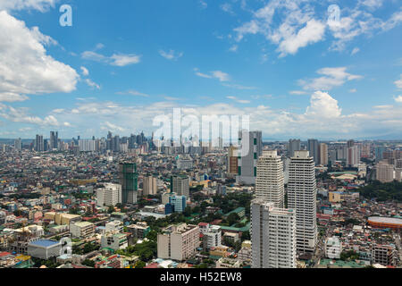 Manila, Philippinen. September 2016. Luftbild des Stadtteils Malate in der Hauptstadt der Philippinen. Stockfoto