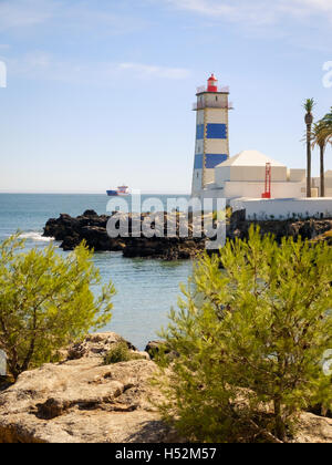 Leuchtturm Cascais, Portugal Stockfoto