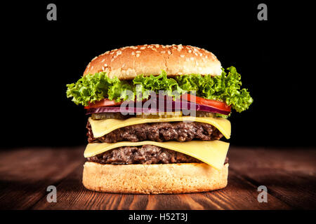 Leckere gegrillte burger Stockfoto