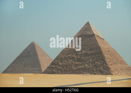 Pyramiden von Gizeh. Ägypten. September 2008. Stockfoto