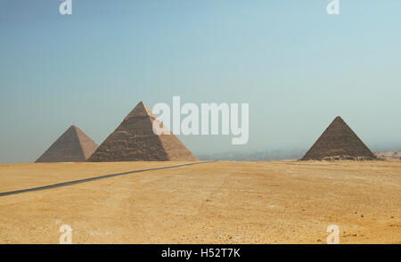 Pyramiden von Gizeh. Ägypten. September 2008. Stockfoto