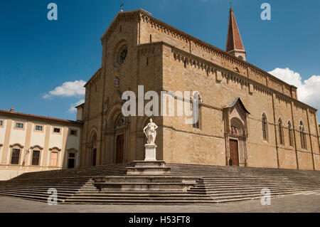 Die Kathedrale von San Donato, Arezzo, Toskana Stockfoto