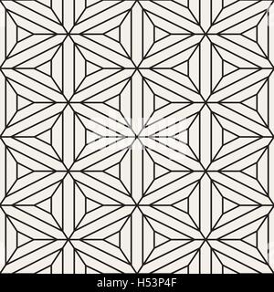 Vektor nahtlose Black And White Lace geometrisches Muster Stock Vektor