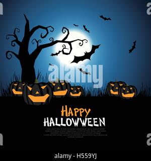 Halloween-Plakat, Vektor-Illustration. Stock Vektor